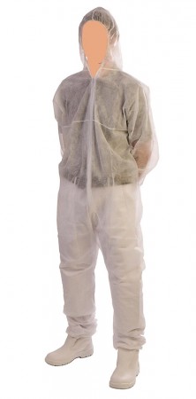 	Non-Woven Polyprop. Disposable Coverall comes with Hood
