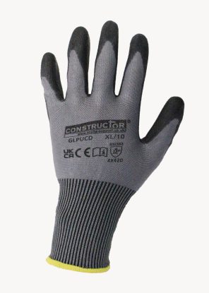     PU Coated HPPE Cut Level D Safety Glove Grey - Pack 10
